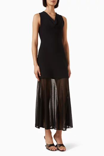 Xena Knit Combo Maxi Dress in Rayon