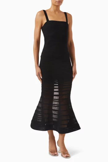 Vallarie Sheer-hem Knit Dress
