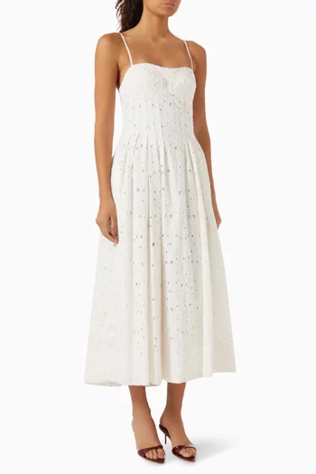 Kittiya Broderie Anglaise Midi Dress