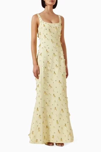Briella Embellished Gown in Crepe