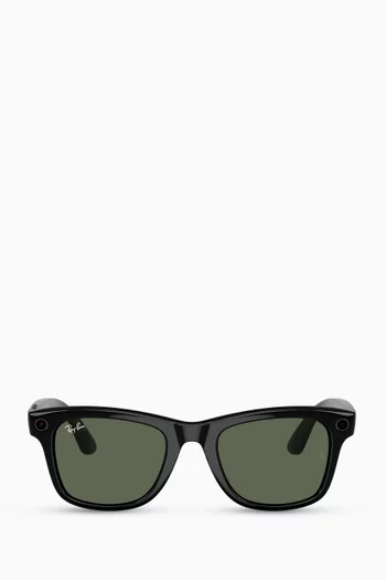 Meta Wayfarer Sunglasses in Injected Acetate