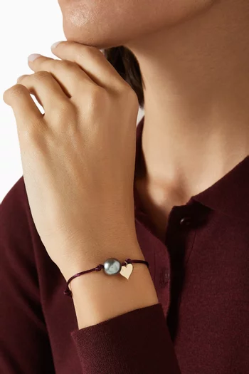Natura Pearl Heart Bracelet in 18kt Gold