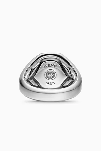 Streamline® Diamond Signet Ring in Sterling Silver