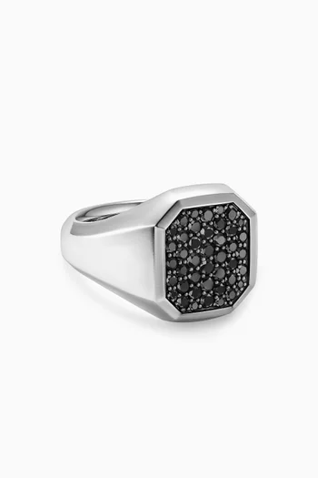 Streamline® Diamond Signet Ring in Sterling Silver