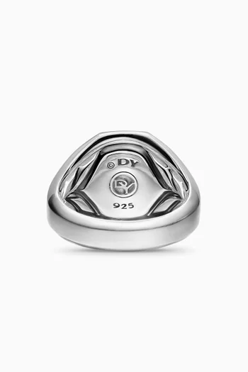Streamline® Diamond Signet Ring in Sterling Silver