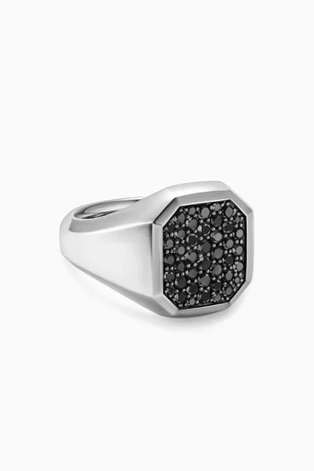 Streamline® Diamond Signet Ring in Sterling Silver