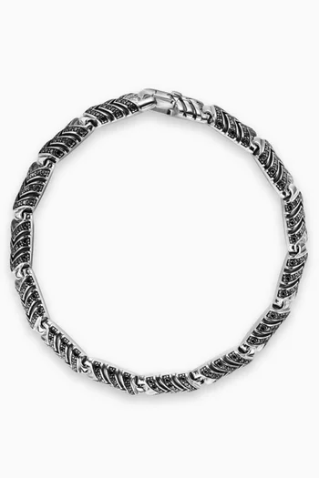 Chevron Link Bracelet in Sterling Silver