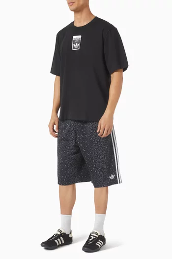 Leopard-print Oversized Shorts