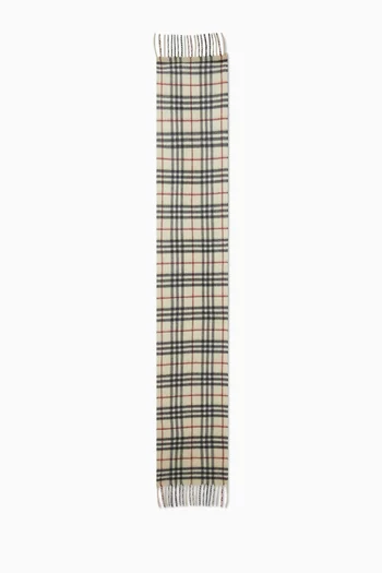Check Scarf in Cashmere