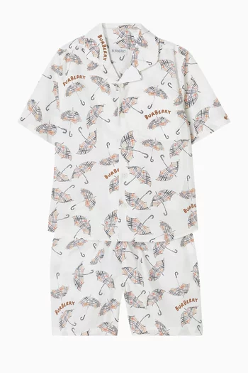 Check Umbrella Shirt in Cotton-poplin