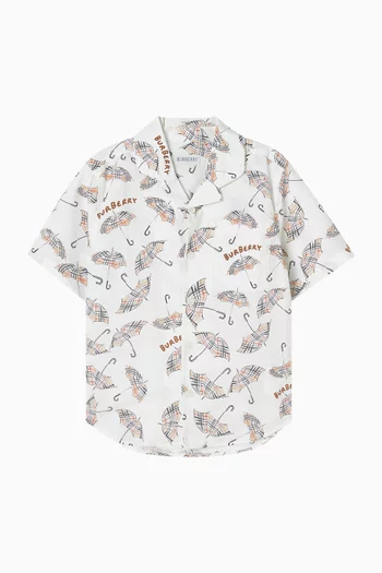 Check Umbrella Shirt in Cotton-poplin