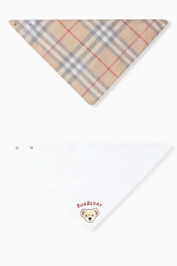 Mini Bib Set in Cotton, Set of 2