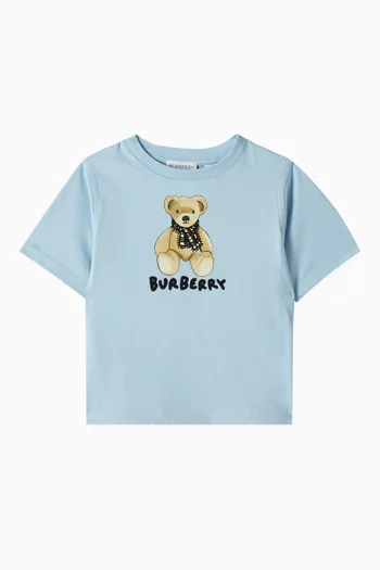 Cedar Teddy Logo T-shirt in Cotton