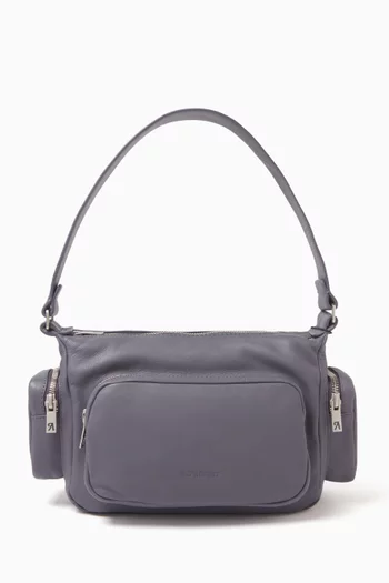 Utility Shoulder Bag in Leather