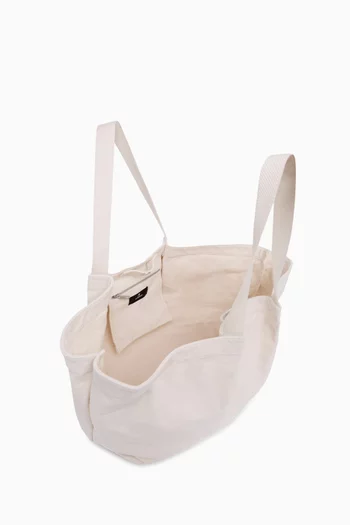 Large Pleat Tote Bag in Canvas