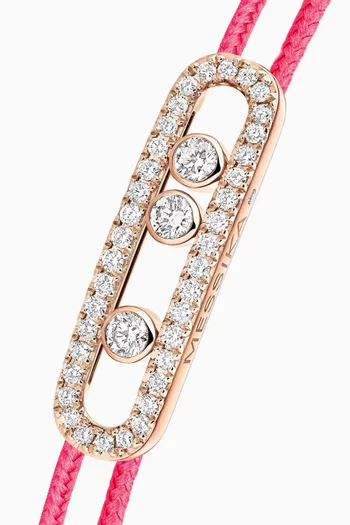 Cares Diamond Cord Bracelet in 18kt Rose Gold