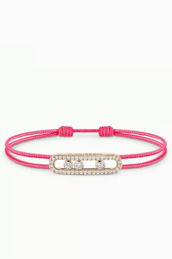 Cares Diamond Cord Bracelet in 18kt Rose Gold
