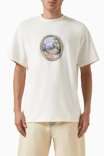 Mirror-print T-shirt in Cotton