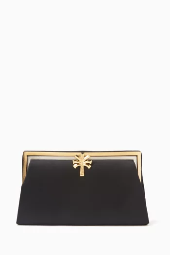 Palm Grace Clutch in Satin