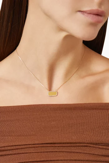 Baby Ayat Al Kursi Diamond Necklace in 18kt Yellow Gold
