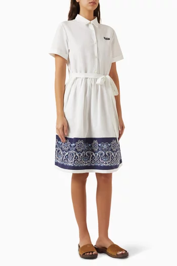 Slubbed Dress in Cotton-poplin