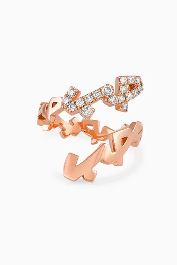 "Hobb/Love" Diamond Ring in 18kt Rose Gold