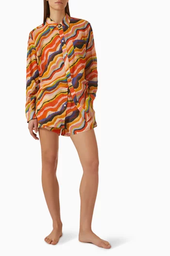 Lounge Shirt & Easy Shorts Set in Organic Cotton