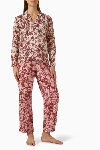 Pyjama Shirt & Pants Set in Organic Cotton