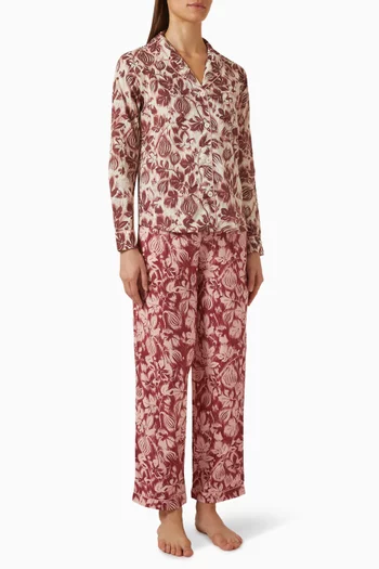 Pyjama Shirt & Pants Set in Organic Cotton