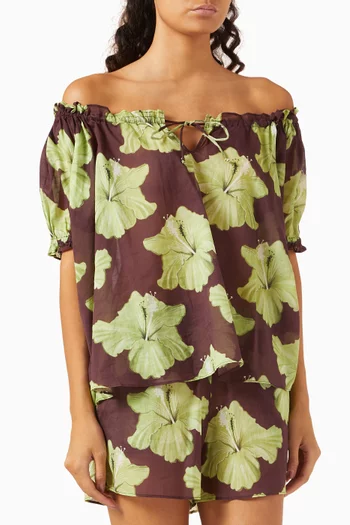Idyllic Top & Shorts Set in Organic Cotton