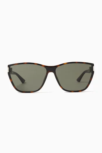 Square Frame Sunglasses in Recycled Acetate