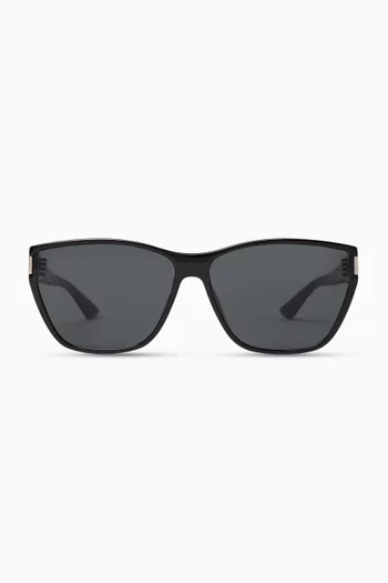 Square Frame Sunglasses in Recycled Acetate