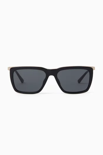 Square Sunglasses in Acetate & Metal