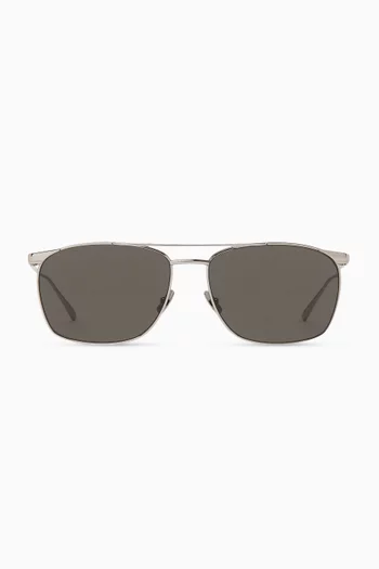 Vincent Aviator Sunglasses in Metal