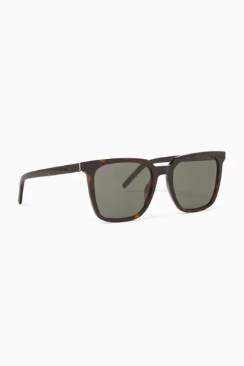 Square Frame Sunglasses in Recycled Acetate