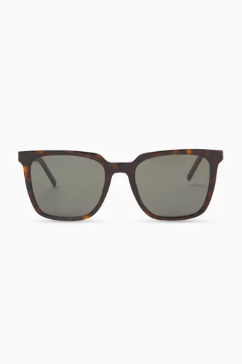 Square Frame Sunglasses in Recycled Acetate