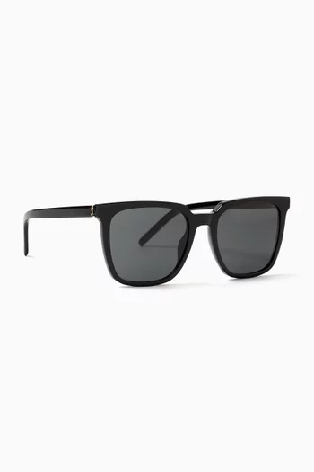 Square Frame Sunglasses in Recycled Acetate