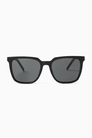 Square Frame Sunglasses in Recycled Acetate