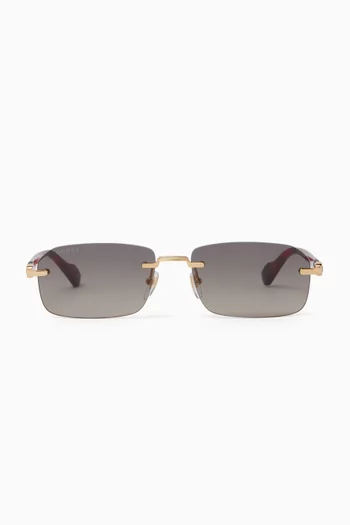 Rectangle Sunglasses in Metal