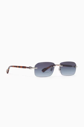 Rectangle Sunglasses in Metal
