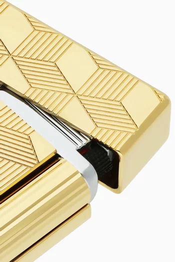 Initial Guilloche Lighter in Brass