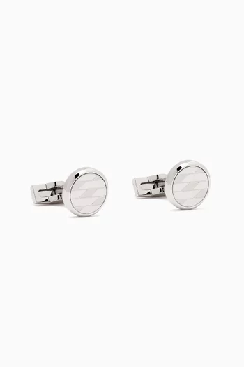 Monogram 1872 Cufflinks in Stainless Steel