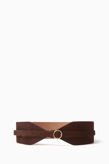Double Large Belt in Suede