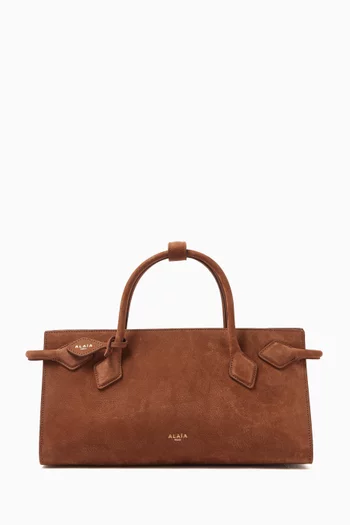 Small Le Teckel Tote Bag in Nubuck Leather
