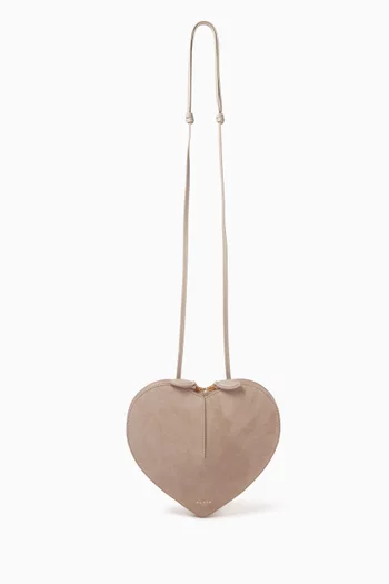 Le Coeur Crossbody Bag in Suede