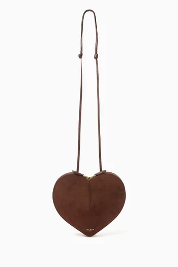 Le Coeur Crossbody Bag in Suede