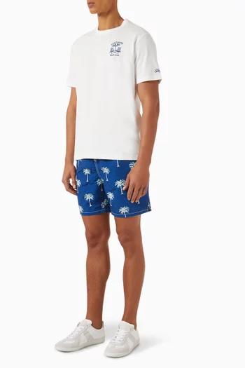 Portofino Embroidered T-shirt in Cotton-jersey