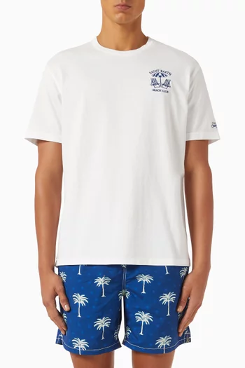 Portofino Embroidered T-shirt in Cotton-jersey