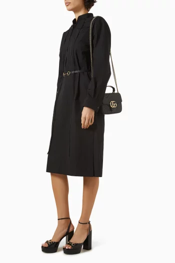 Mini Marmont Top-handle Bag in Leather