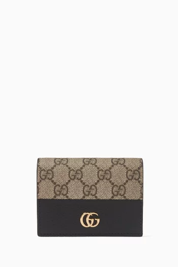 Small GG Marmont Wallet in GG Supreme Canvas & Leather